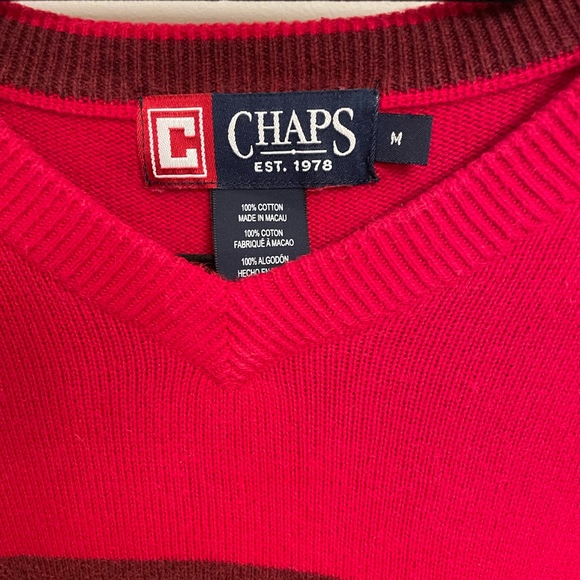 Women’s Chaps Red Sweater Size M - Picture 2 of 4